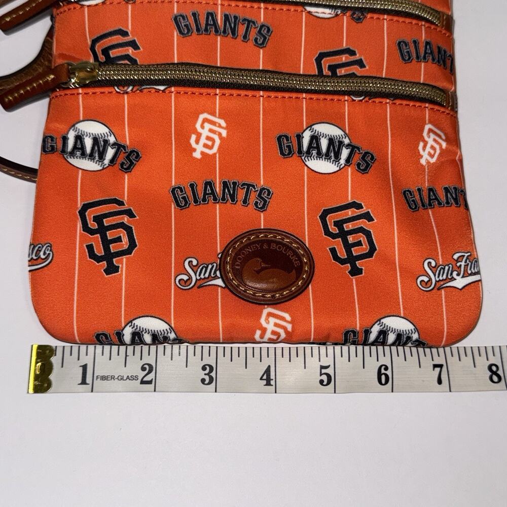 Dooney Bourke San Francisco Giants Crossbody Nylon Leather Strap MLB NWOT Orange - Picture 5 of 7